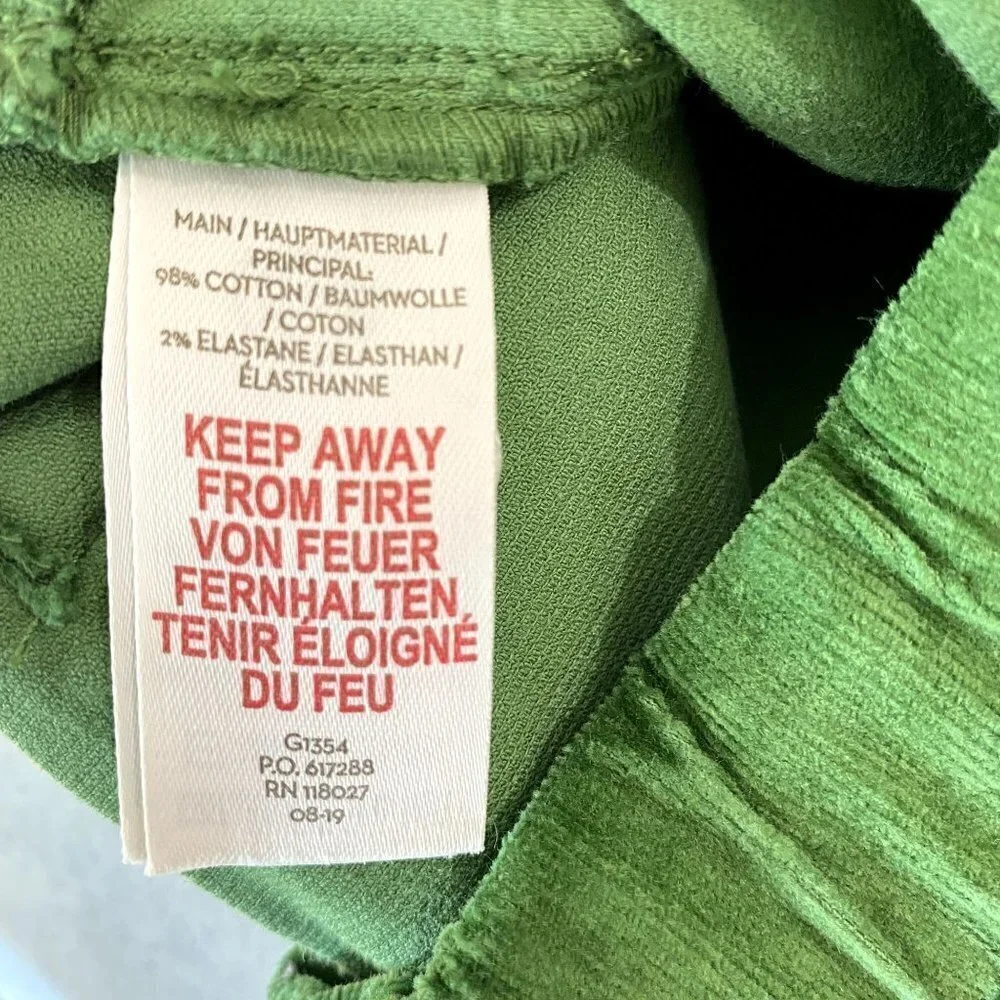 Mini Boden Corduroy Pants Green NWT 11